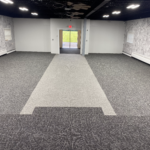 Completed project carpet installation at a community church in dayton, ohio by above all flooring