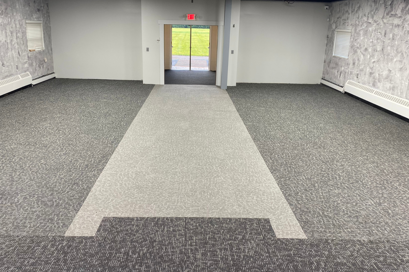 church flooring carpet installation by Above All Flooring